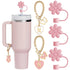 Letter Butterfly Flower Dust-proof Straw Cap for tumbler, Tumbler Set Accessories